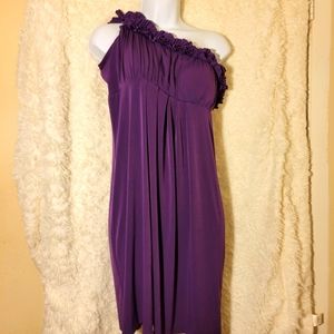 Purple one strap dress